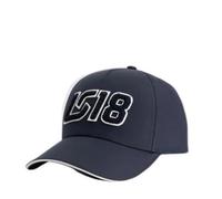 Aston Martin F1 Lifestyle Lance Stroll Cap Blue - One Size Fits Most | Launched to coincide with the 2025 Canadian GP, 'LS18' print on front, Contrast colour curved sandwich peak