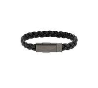 ASTON MARTIN Men Bracelet Leather Strap Black Stainless Steel AML THRILL