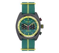 Aston Martin Aramco Formula One Team Green Dial Green & Yellow Nylon Strap Watch