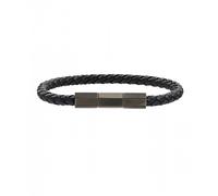 Aston Martin TKS Black Braided Leather Bracelet 20cm