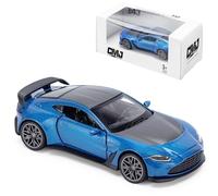 Aston Martin V12 1:43 Scale Die-Cast Model Car - Blue | Detailed Collectors Edition Diecast | Official Licensed Product