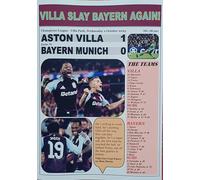 Aston Villa 1 Bayern Munich 0-2024 Champions League - souvenir print