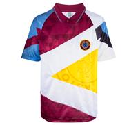 Score Draw Aston Villa 1990 Mash Up Retro Football Shirt Multi Medium Polyester