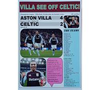 Aston Villa 4 Celtic 2-2025 Champions League - souvenir print