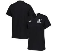 Aston Villa adidas Football T-Shirt Women's Black