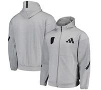 Aston Villa adidas Travel Z.N.E Full Zip Hoodie - Grey