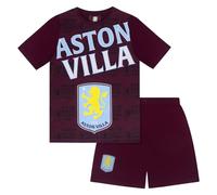 Aston Villa Boys Short Pyjamas Claret 4-5 Years Official Football Gift