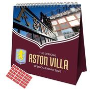 Aston Villa Calendar 2026 Desk Easel Flip Calendar with Free Organisational Stickers Included