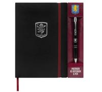 Aston Villa F.C. Notebook & Pen A5 Executive Premium OFFICIAL Football Gift, Black