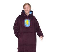 Aston Villa Fc Childrens/kids Crest Oversized Hoodie Blanket Claret (6-10 Years)