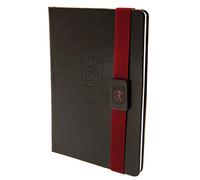 Aston Villa FC Crest A5 Notebook (One Size) (Black/Claret Red)