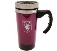 Aston Villa FC Crest Aluminium Travel MugOne Size Claret Red BS4493