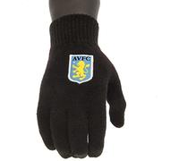 Aston Villa FC Knitted Gloves Junior, Black/White, One Size