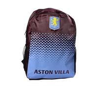 Aston Villa FC Official Fade Design Backpack, Claret and Sky Blue, Football Club Logo