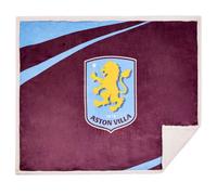 Aston Villa Fc Sherpa Fleece Blanket Claret/sky Blue/white (152Cm X 117Cm)