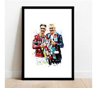 Aston Villa - Jack GREALISH and Dean Smith - Framed Football Art Print