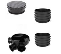 AstonBP- 320mm Manhole Inspection Chamber Manhole - 1 Base, 2 Riser, 1 Round Cover Frame