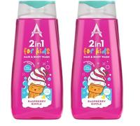 Astonish 2 in 1 Hair & Body Wash for Kids, Gentle Cleanse and Nourish, Raspberry Ripple, 400ml (Pack of 2)