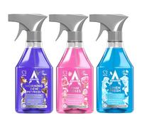 Astonish 3 Piece Household Cleaning Products Bundle, Gift Set, Combo Kit, Concentrated Disinfectant, 550ml Each, Linen Fresh, Morning Dew Pet, Pink Roses, Multi-Surface Cleaner