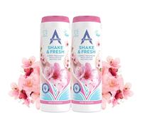 Astonish 350g Shake Fresh Pink Peony Carpet Odor Eliminator Powder, 2 Pack - Pet Smell Neutralizer, Vacuum Safe for a Long Lasting Room Scent, Floor Refresher, Home Deodorizer, Soft Floral Fragrance