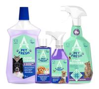 Astonish 4pc Pet Cleaning Bundle - Powerful Odour Eliminator, Antibacterial Floor Cleaner, Disinfectant & Pet Fresh Spray - Safe for Homes with Dogs & Cats