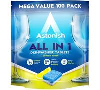 Astonish All In 1 Dishwasher Tablets - Household cleaner Removes grease grime & Surface Stains - Dishwasher Soap with Salt & Rinse Aid cruelty