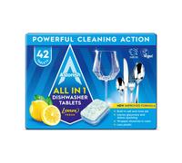 Astonish All In 1 Powerful Cleaning Dishwasher Tablets with Salt and Rinse Aid, Mega Pack of 100 Tablets, Lemon Fresh