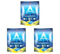 Astonish All In 1 Powerful Cleaning Dishwasher Tablets with Salt and Rinse Aid, Pack of 126 Tablets, Lemon Fresh