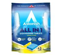 Astonish All In 1 Powerful Cleaning Dishwasher Tablets with Salt and Rinse Aid Pack of 42 Tablets Lemon Fresh