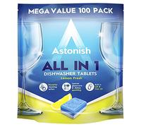Astonish All in One Dishwasher Tablets 2x100 Tablets | With Build in Rinse Aid and Salt Action | Pack of 2