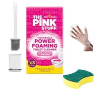 Astonish and Pink Stuff Cleaning Bundle: Astonish Bathroom Cleaner, Multifunctional Sponge, Pink Stuff Toilet Cleaner - Wall Mounted Toilet Brush Included