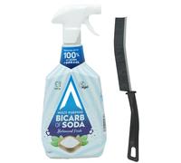 Astonish Bicarbonate of Soda Cleaner Spray 750ml with Crevice Brush | Ultimate Botanical Fresh Degreaser Kitchen Bathroom for Surface Cleaner Grease Dirt Tiles Sinks Hobs & Worktops