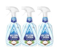 Astonish Bicarbonate of Soda Trigger Spray for Streak-Free Cleaning, Multi-Purpose, Plant-Based, Botanical Fresh Fragrance, Vegan and Cruelty-Free, 3 X 750ml