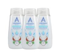 Astonish Coconut Bliss Conditioner - Moisturising Conditioner with Argan Oil & Pro-Vitamin B5 - Hydrates & Softens Hair - Vegan & Cruelty-Free - Coconut Fragrance - Multipack of 3 x 375ml