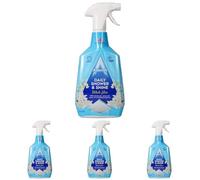 Astonish Daily Shower and Shine, Vegan and Cruelty-free Shower Spray, 750ml, White Lilies (Pack of 4)