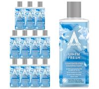 Astonish Disinfectant Concentrated Freshness Linen Scent 300ml x12 Pack - Multi-Surface Cleaner Kills 99.9% of Bacteria - Long-Lasting Fragrance - Ideal for Home & Office Use
