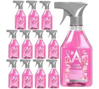 Astonish Disinfectant Pink Roses 550ml X12- Powerful Multi-Surface Cleaner, Kills 99.9% of Bacteria, Long-Lasting Floral Freshness, Ideal for Kitchens, Bathrooms & Household Hygiene