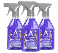 Astonish Disinfectant Spray Morning Dew 550ml X3- Powerful Multi-Surface Cleaner, Eliminates 99.9% Bacteria & Odours Fresh Fragrance, Hygienic Home Sanitiser for Floors, Kitchen & Bathroom