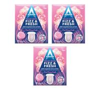 Astonish Fizz & Fresh Toilet Bowl Tablets, Pink Peony Fresh, Special Aromatic Edition, Deep Cleaning Foam Action Tabs, 3 x 8 Tablets