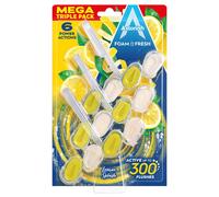 Astonish Foam and Fresh Toilet Rim Blocks Lemon Splash - 3 Pack