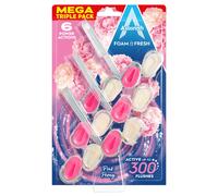 Astonish Foam and Fresh Toilet Rim Blocks Pink Peony - 3 Pack