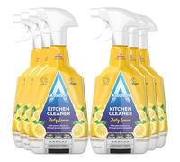 Astonish Kitchen Cleaner 750ml x6 Powerful Grease & Dirt Remover Spray for Kitchen Surfaces, Worktops, Hobs & Sinks - Antibacterial, Vegan, Cruelty-Free, Fresh Scent Cleaning Spray