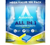 Astonish Lemon Fresh All-In-1 Dishwasher Tablets, 100W