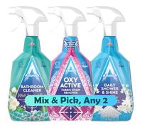 Astonish Mix & Match Any 2 Household Cleaning Products - 750ml Each - Bathroom Cleaner, Daily Shower Shine, Oxy Active Stain Remover - Powerful Multi-Surface Cleaning