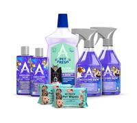 Astonish Morning Dew Pet Fresh Cleaning Bundle 7 Piece Set Floor Cleaner Disinfectant Sprays & Concentrates Pet Safe Kills 99.9% of Bacteria Fresh Morning Dew Scent