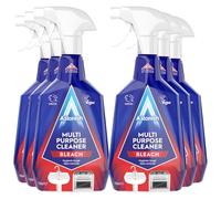 Astonish Multi-Purpose Cleaner with Bleach 750ml x6 Powerful Disinfectant, Stain Remover & Kitchen Bathroom Cleaner, Kills 99.9% Germs, Fresh Scent