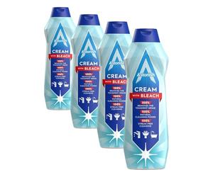Astonish Multi-Purpose Cream Cleaner with Bleach, 500ml (Pack of 4)