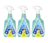Astonish Multipurpose Cleaning Spray with White Vinegar, Powerful Cleaning for Surfaces, Zesty Lemon Scent, 3 x 750ml