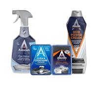 Astonish Oven Cleaning Kit - Hob Power Cream 500ml, Oven & Grill Cleaner 250g, Oven and Cookware Cleaner 150g, Stainless Steel Shine Spray 750ml