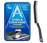 Astonish Oven & Cookware Cleaner Cleaning Paste with Crevice Gap Brush. Hard Bristle Cleaning Brush for narrow corners of kitchen surfaces, oven, grill and hob